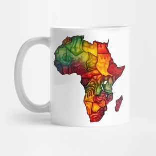 Watercolor African Map #4 Mug